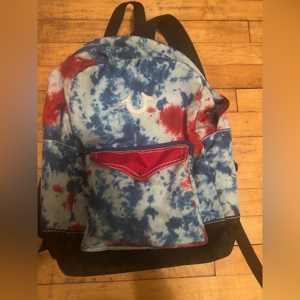 True religion jeans tie dye backpack